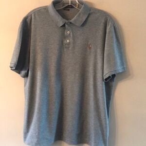 Polo by Ralph Lauren Men's Gray Polo Shirt Size Large